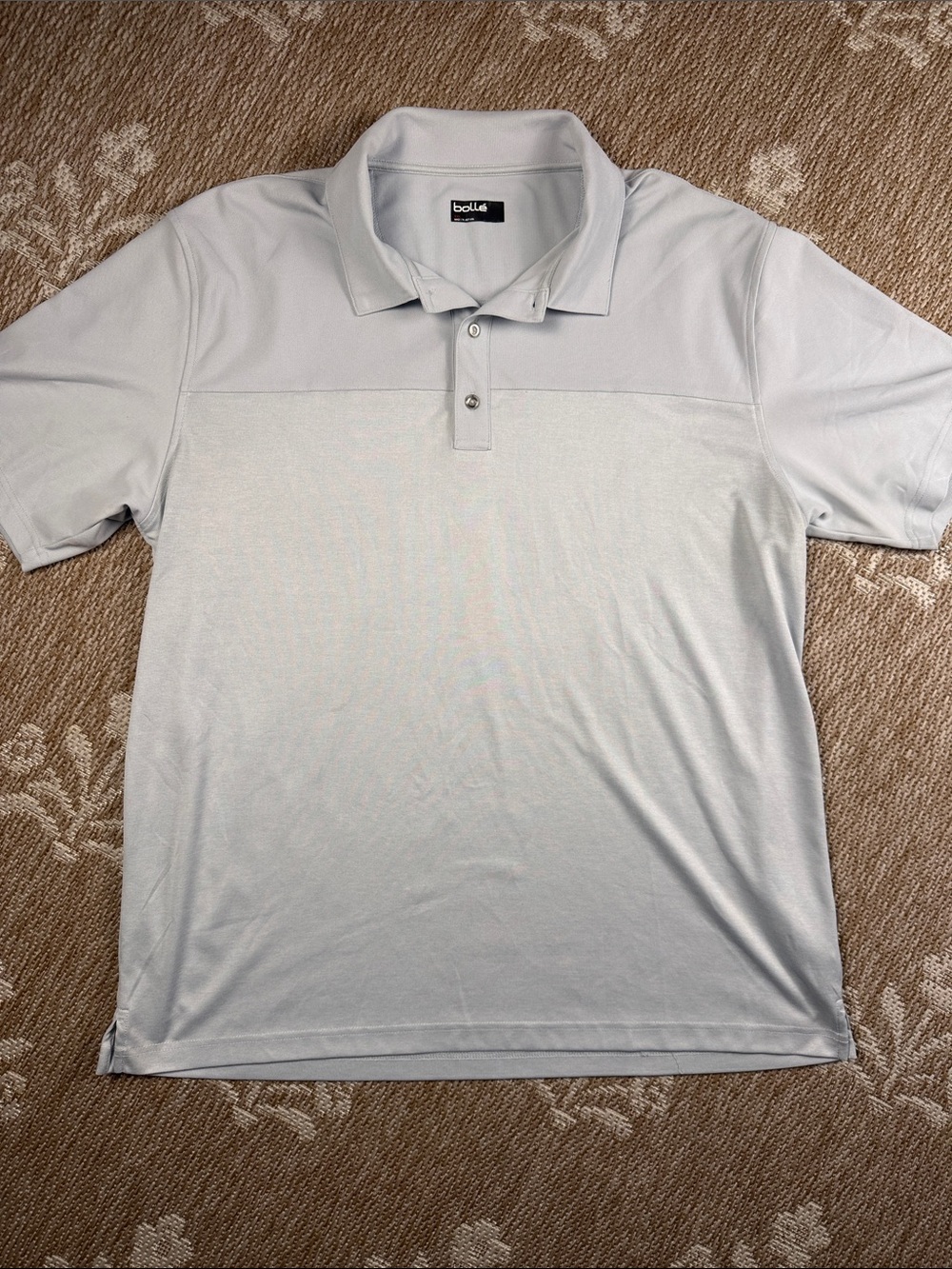 bolle Men’s Light Gray Polo with Subtle Texture